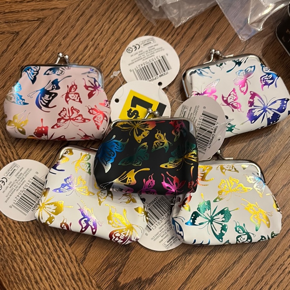 Butterfly Print Coin Purses